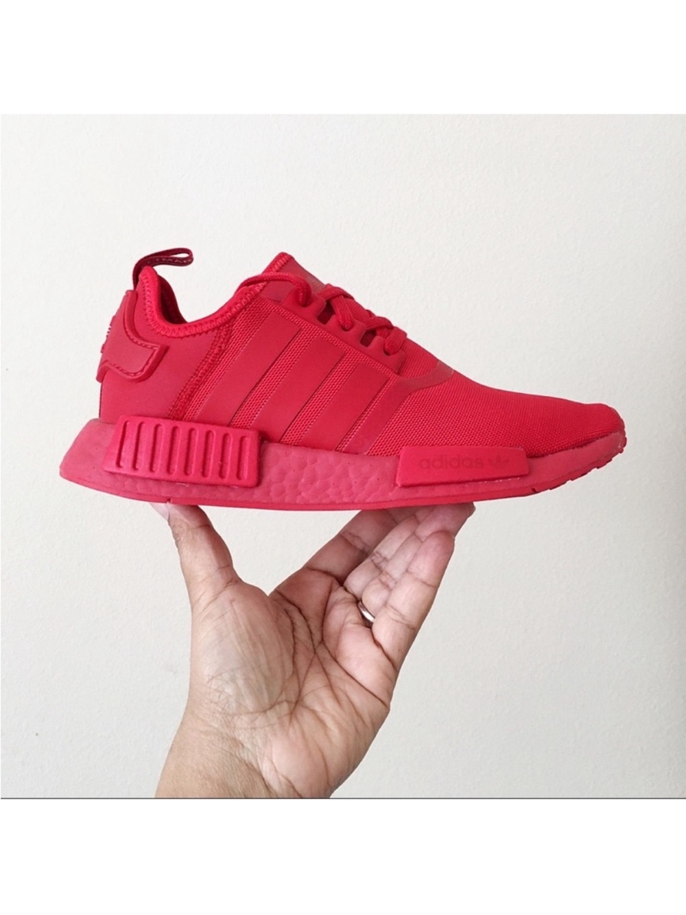 Adidas NMD R1 Triple Scarlet Red Casual Sneakers Size 4.5Y / 5.5 Women
